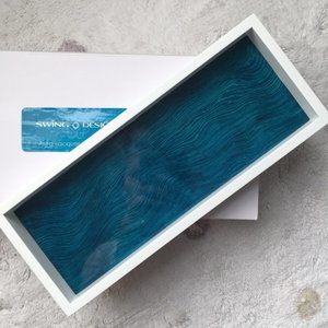 COPY - THE ORIGINAL AURA VALET 5X12 (SMALL) TRAY LACQUER/AQUAMARINE BY SWING DE…